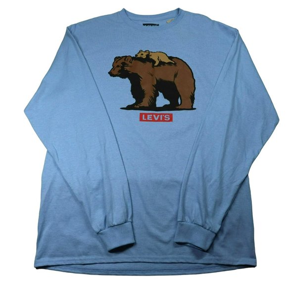 Levi's Other - Levi's Mens Blue Long Sleeve California Bear Graphic NEW